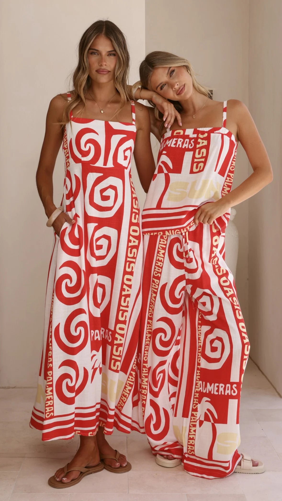 Elaine Maxi Dress - Palmeras Print