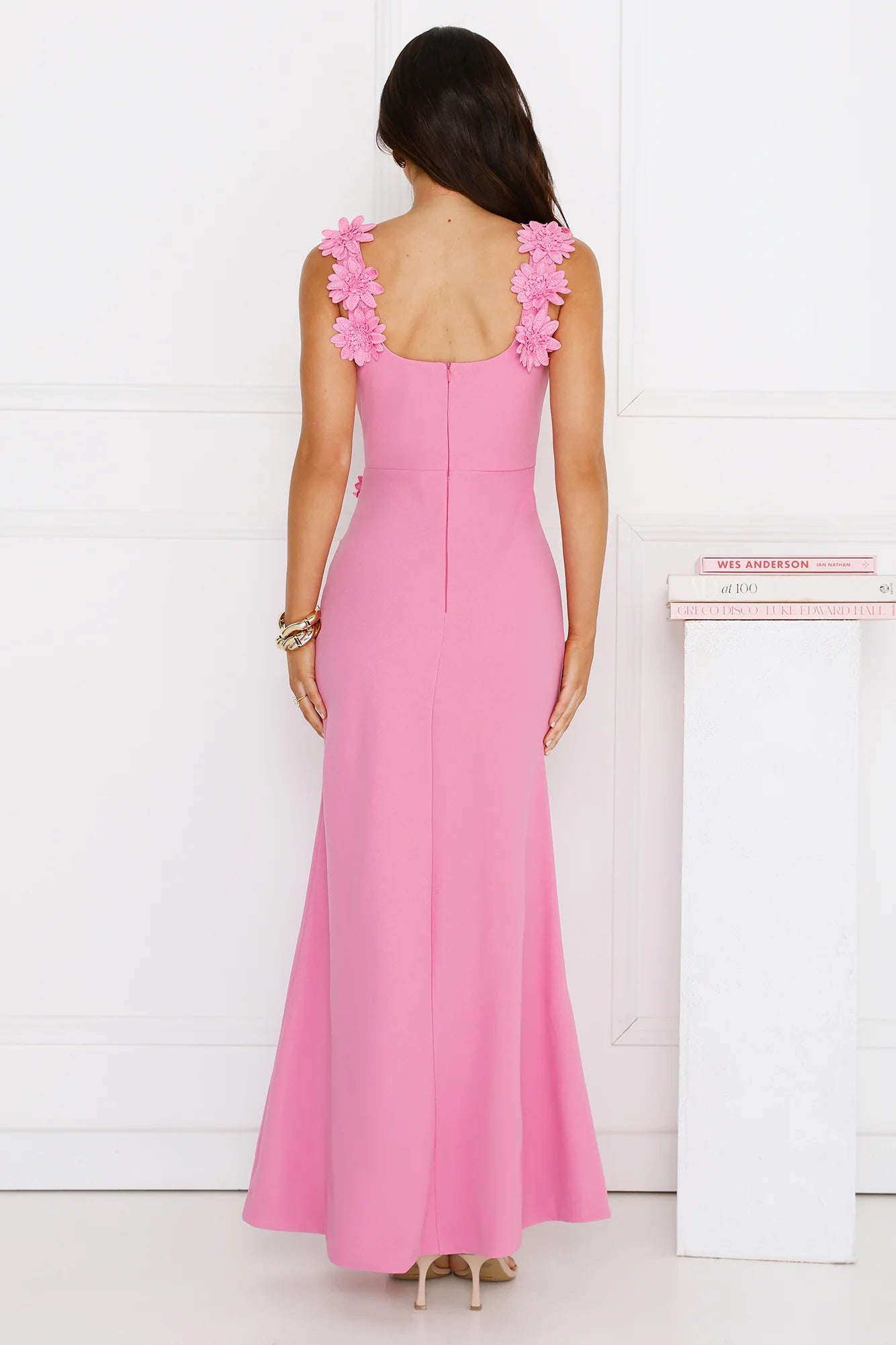 Moonlight Veil Maxi Dress Pink