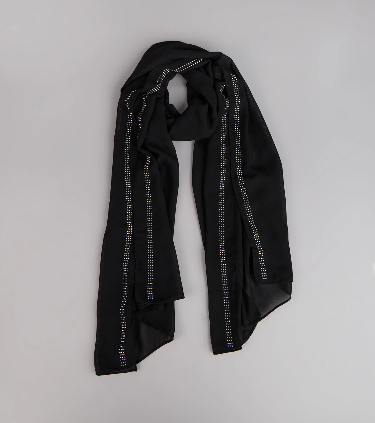 Starry Night Rhinestone Trim Scarf