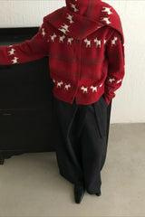 Tassel Knit Christmas Cardigan
