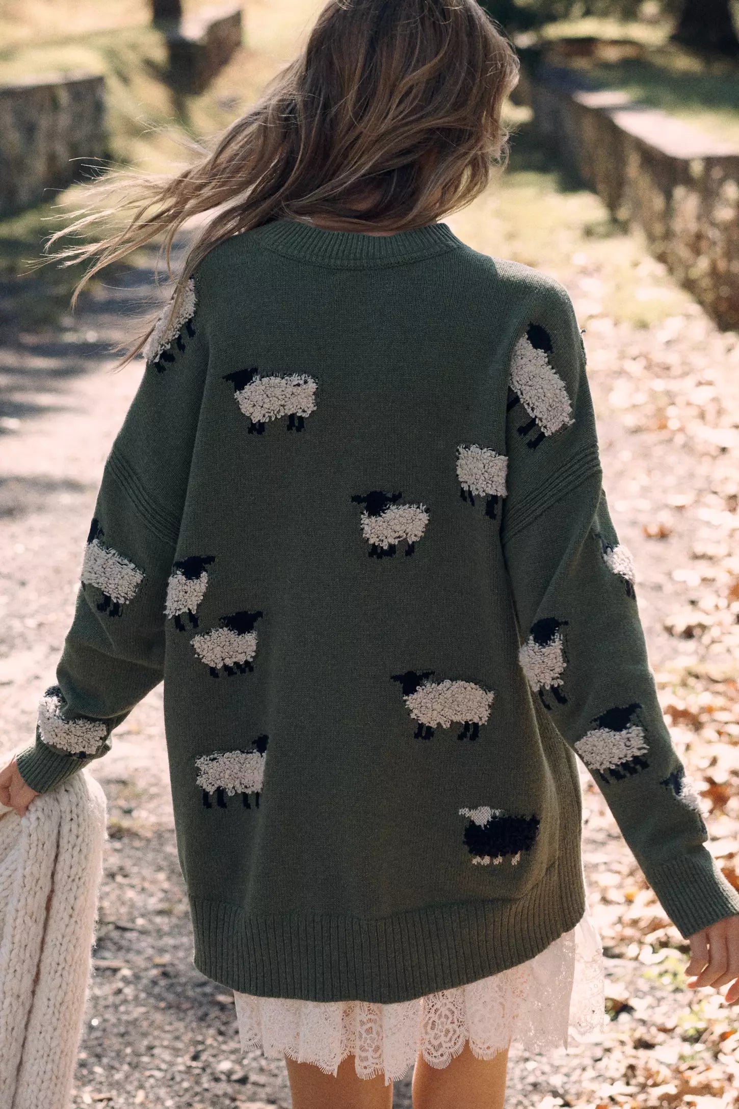 Oversized Graphic Crew-Neck Sweater