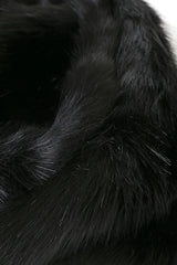 Demure and Dreamy Black Faux Fur Stole