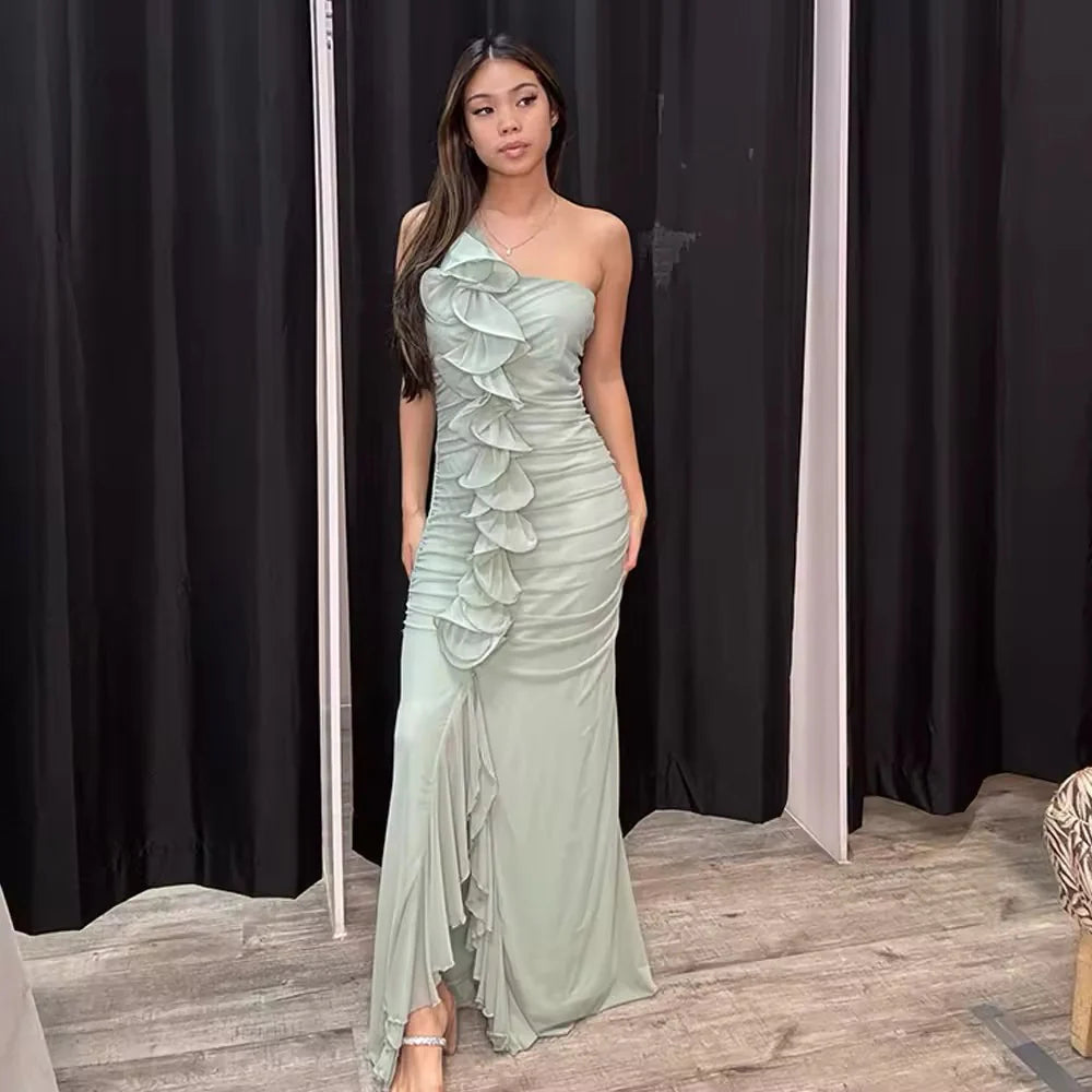 Ruffles And Champagne Dress