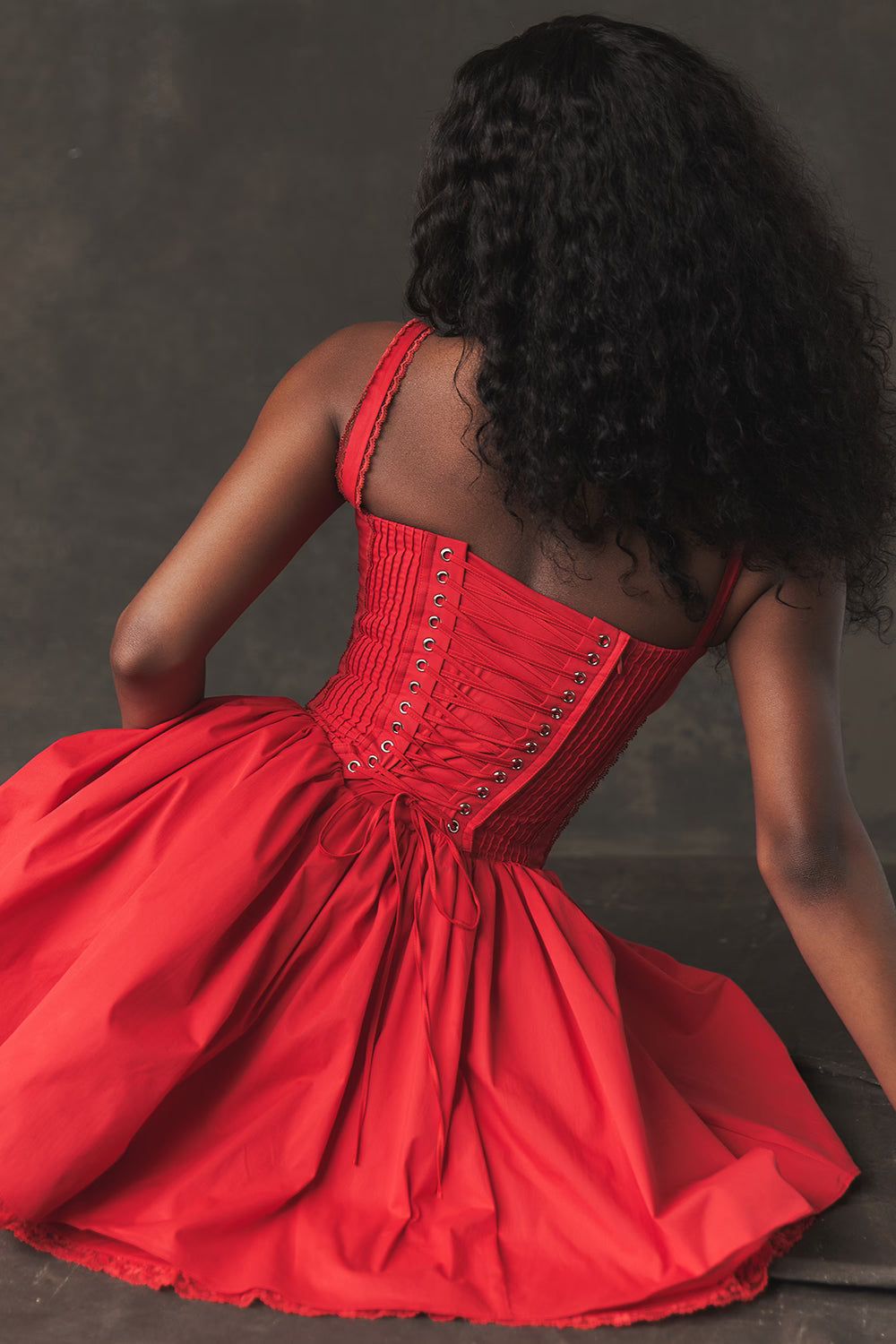 cherry corset mini dress