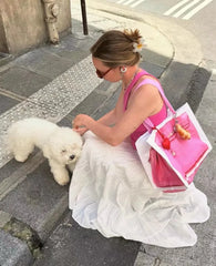Grocery Bags Creative Parody Platinum Bag Print Woven Bag Fire Over The Net Birkin Fitness Casual Bag