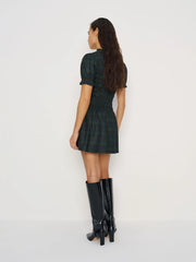 Leannah Dress-Forest Plaid