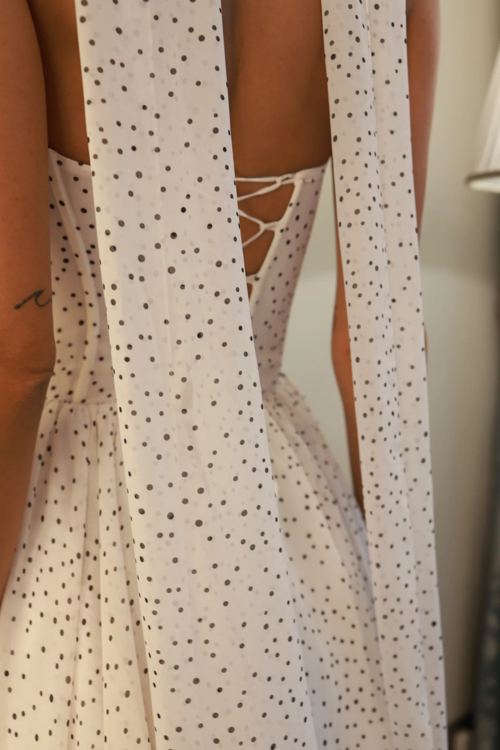 Flirty Polka Dot Strapless Fit & Flare Mini Dress