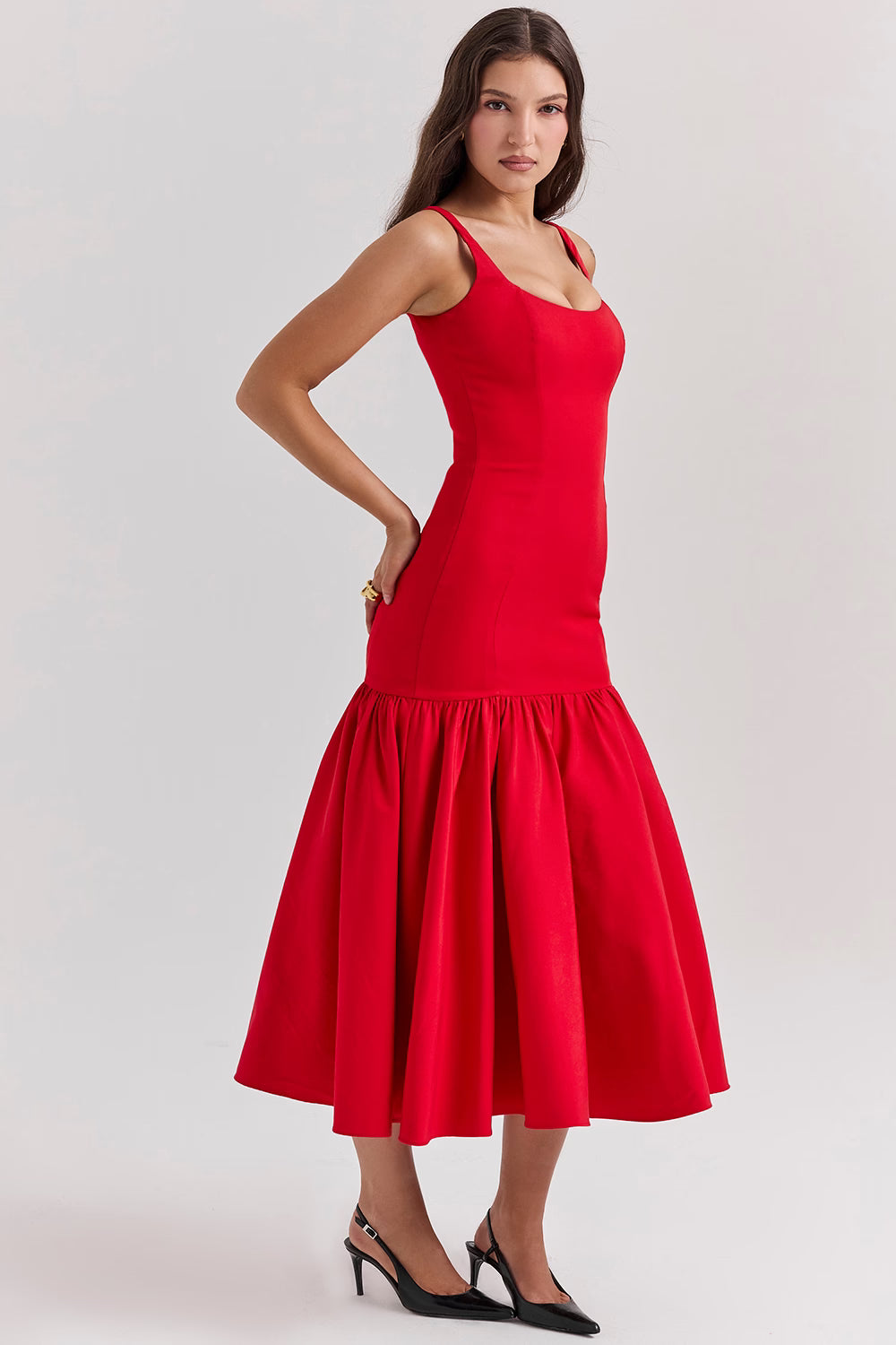 Elliatt Valencia Tiered Halter Gown